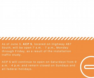 📢 Announcement! 📢 Changes to standard operating hours for Access Control Point 5 will begin on June 3. Operational units needing access to training areas may contact DES by emailing usarmy.polk.imcom.mesg.des-psi@army.mil or calling (337) 531-1159/6988. #TeamPolk #FortPolkStrong | JRTC and Fort Polk