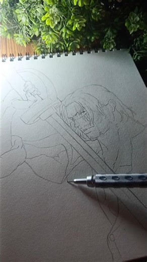 Drawing shanks🔥|#art #onepiece #shorts