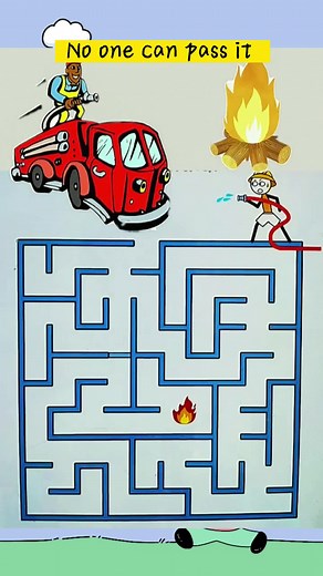 Firefighter Animation: Extinguishing Maze Challenges