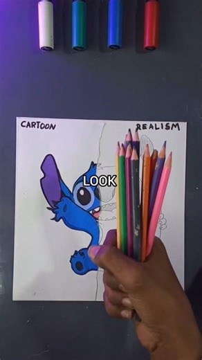 Drawing But , Cartoon Vs Realistic.......! #shorts