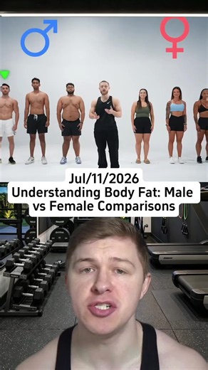 What body fat percentage do you think you're at? From 50% to 15%, each range has unique effects on men and women. Let's discuss! Share your thoughts below! #Fitness #Lifting #BodyFat #Health #FYP #Workout #Nutrition #JeffNippard