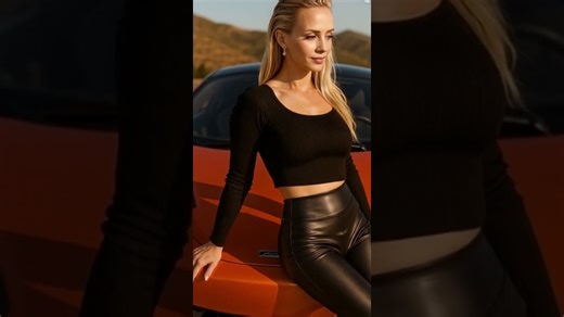 Blonde Model and Luxury Supercar McLaren
