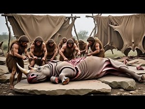 Inside the PREHISTORIC rhino Leather Factory : How huts was Created in Early times