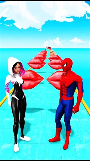 GTA V New Kiss or Save Run Spider-man vs Spider Gwen Funny Epic Challenge! #spiderman #gta #marvel