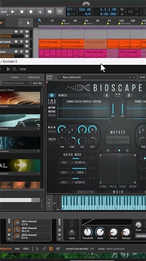 Making “Quiet Kinesis” in Bitwig — Ambient Pads, Bass & Drums #Shorts