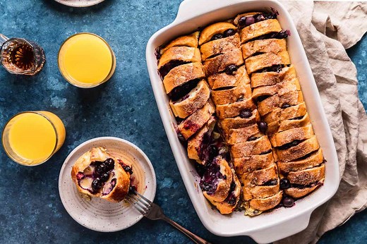 This Blueberry and Mascarpone-Stuffed French Toast Casserole Is the Ultimate Brunch Recipe