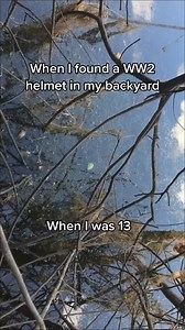 I found a ww2 helmet in my backyard when I was 13! #ww2 #helmet #military #metaldetecting #history #met | The Golden Hour