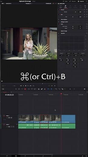 Davinci Resolve Quick Tip | CLIP Cut Shortcut #shorts