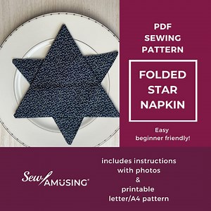 Folded Star Napkin Sewing Pattern - PDF Digital Download | Hanukkah Napkin | Star of David | Easy to Sew | Beginner Sewing Project - Etsy Canada