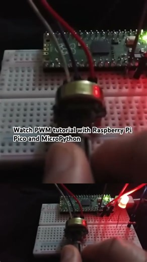 Raspberry Pi Pico PWM Control LED Brightness with Variable resistor