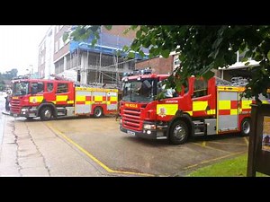 Loughton fire station open day. Fire crews get called out.