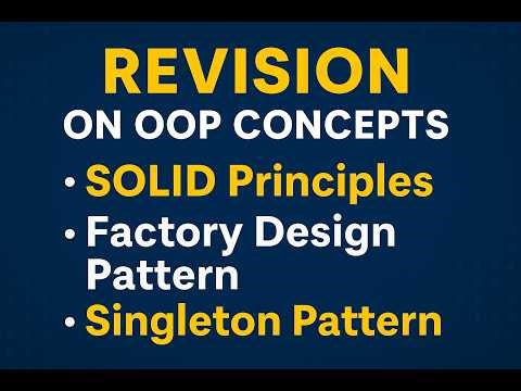 SOLID Principles + Singleton Pattern + Factory Design Pattern