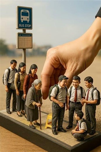 Bus Stop Morning Diorama 🚌 #minifigurelife #miniatureart #tinyworld #busstopscene #dioramalife