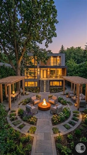 Backyard Upgrade with Fire Pit & Pergola | Full Transformation #trending #ai #backyarddreams