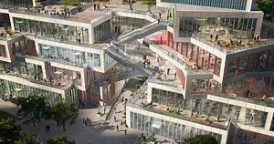 MVRDV to shape chengdu's 'lula light mall' as a shifting stack of colorful boxes