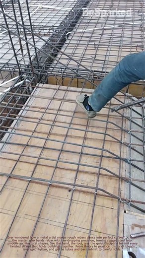 Rebar Bending Master #RebarCraft #SteelMastery #BendArt