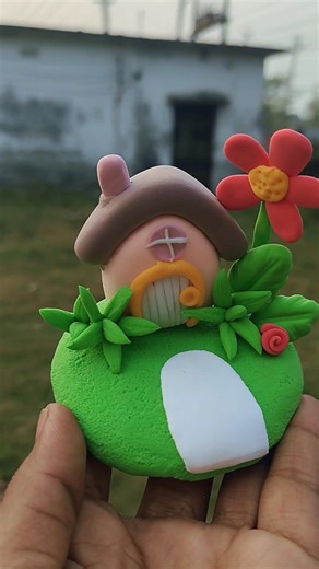 how to make house very easily with clay #diy #art #creative #shortes #youtubeshorts