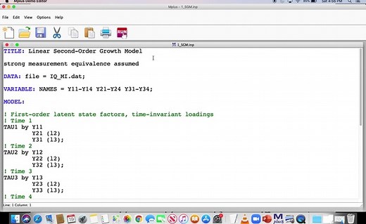 Multiple-Indicator Latent Growth Curve Models in Mplus