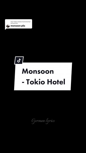 Tokio Hotel Monsoon: Lyrics and German Translation