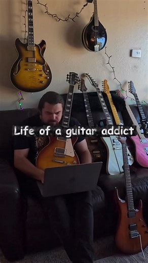 Guitar addiction is tough 😔🤣 #guitarmemes #guitaraddict #musicianthings #guitar #guitarlife | The Zach Waters Band