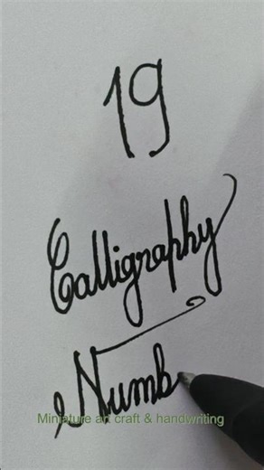 Step by step calligraphy number "19"writing for beginners #stylishhandwriting #study #viral
