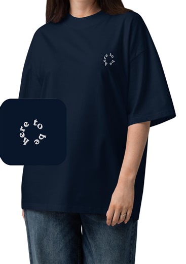 Here to Be Here | 100% Organic Cotton Oversized Tee - Etsy