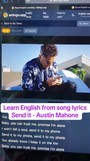 Learn English Vocabulary with Austin Mahone's 'Send It'