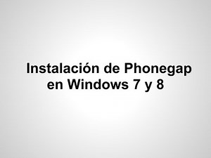 instalar phonegap en windows