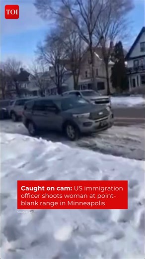 The Times of India | World on Instagram: "An ICE officer fatally shot a woman driving an #SUV during an immigration raid in #Minneapolis. US President #Trump called the incident "horrible" and labeled the woman a "professional agitator" who "viciously" ran over the officer. The administration confirmed the shooting, stating the woman attempted to run over law enforcement. #InstaWithTOI"
