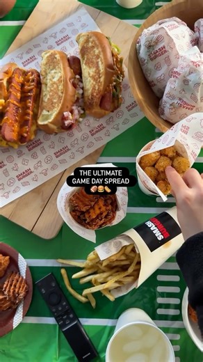 Smashburger on Instagram: "🏈 BIG GAME DAY — TODAY ONLY 🏈 Get any single burger or Big Dog for $5 at Smashburger today. How to redeem: ➡️ In-restaurant: mention this Big Game offer at checkout ➡️ Online or in-app: enter promo code GAME60 at checkout Terms & Conditions: No limit on redemptions. Offer available in-restaurant or online only at participating locations. Valid 2/8 only. PLU 4030."