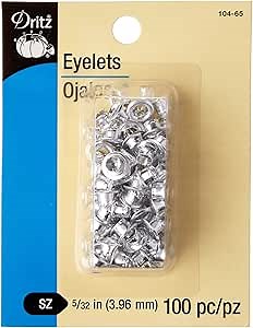 Dritz 5/32-Inch Eyelets, 100 Count, Nickel