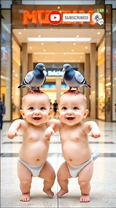 Pigeons Sitting on Twin Babies’ Heads in the Mall! 😂 CUTEST Surprise Moment Ever@gsp