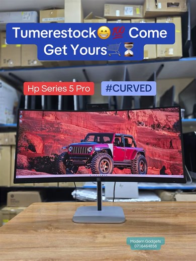 Modern Gadgets🇰🇪 | 34-𝒊𝒏𝒄𝒉 𝒄𝒖𝒓𝒗𝒆𝒅 𝒎𝒐𝒏𝒊𝒕𝒐𝒓 𝒓𝒆𝒔𝒕𝒐𝒄𝒌𝒆𝒅💯 SPECS🔥🔥📍Hp series 5 pro 534pm Conferencing Monitor 34 inch WQHD (3440*1440) 📍1500R curvature... | Instagram