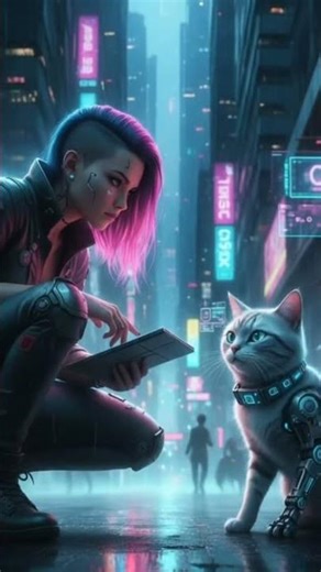 Cyberpunk Cat 🐾 | The Ultimate Guardian of Neon City 🌃✨