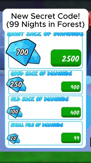 The NEW ADMIN code in 99 Nights in Forest!!