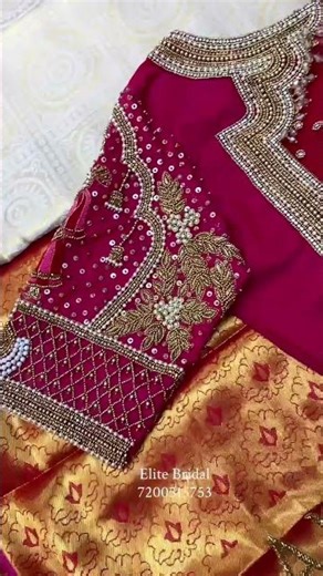 Bridal work blouse 🩷✨2 days delivery available ✌🏻 | +91 7200515753