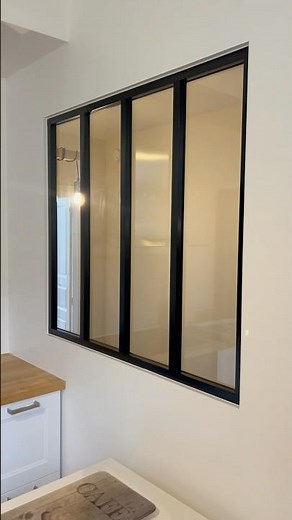 Pose d’un verrière Leroy Merlin sur un cloison en placo #renovation #paris