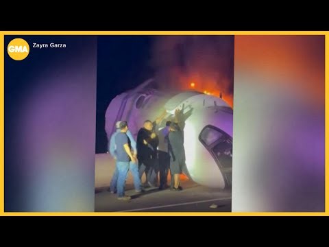 Good Samaritans race to save people after plane crashes on Texas highway