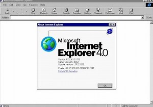 Internet Explorer 4.0 in 1997