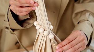 Boho Kitchen Decoration Placemats Round Woven Placemats, Cloth Napkins, Wood Bead Napkin Rings, Long Table Runner and Farmhouse Burlap Cotton for Table(Green,Classic,4 Sets)