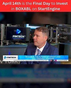 Final day to invest in BOXABL on StartEngine is April 14 Buy shares starting at $0.80 with a $1,000 minimum investment. This is your chance to join over 40,000 investors who've already invested more than $170 million in our housing revolution. We're tackling one of the world's most pressing problems with an innovative, mass-producible solution. While traditional housing costs continue to rise, BOXABL is creating the efficiency breakthrough needed to make quality housing affordable and accessible