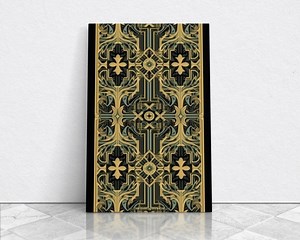 Art Deco Framed Canvas Print: Gold & Green 1920s Style - Etsy