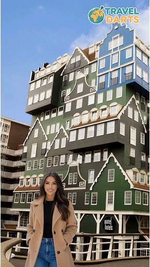 @traveldarts_ | The Strangest Hotel in the World? Houses Stacked Together! 🏨🤯 Have you ever seen a hotel like this before? At first glance, it looks like... | Instagram