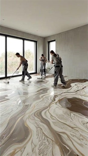This Epoxy Floor Looks More Expensive Than My House 😱 #shorts #epoxyresin