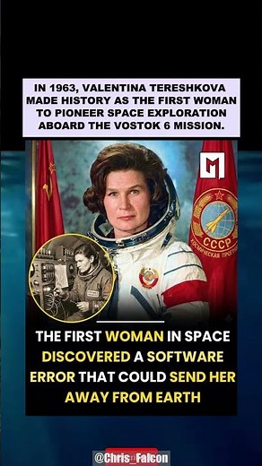 In 1963, Valentina Tereshkova made history as the first woman to pioneer space #shorts