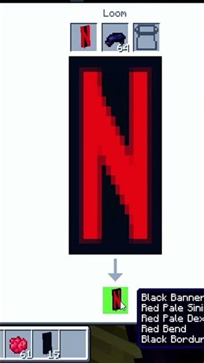 "I Made a NETFLIX Banner in Minecraft Using a Loom! 🔥🎬 | Minecraft Banner Tutorial"