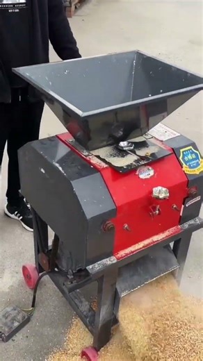 Majs knusning til pulver med kraftig maskine 🌽 #corncrushing