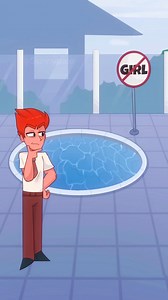 Pov Anger from Inside Out 2 won't let the girl's in the pool #animation | Skinny Pale