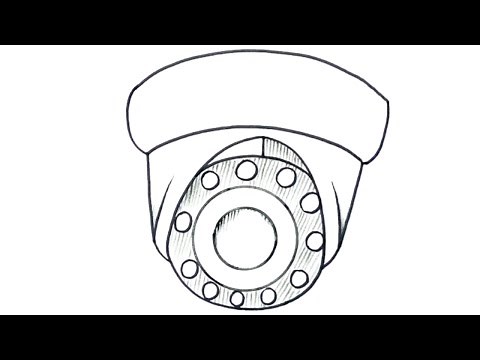 How to draw CCTV camera step by step easily