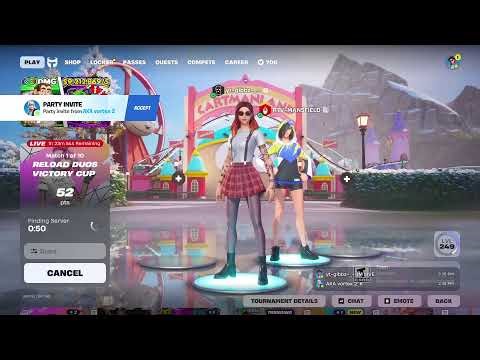 Playing The Duo Reload Cash Cup! Streaming Every Day Until I Reach 500 Subs! (live)